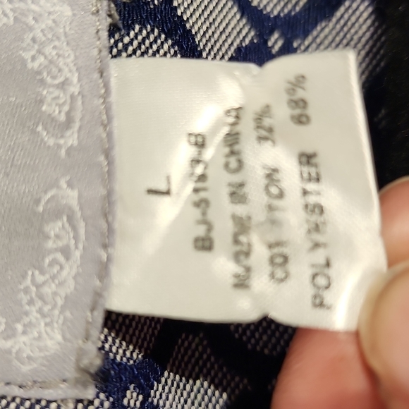 Aryn K Blue & White Jacket double breasted  Sz Large - Picture 6 of 13